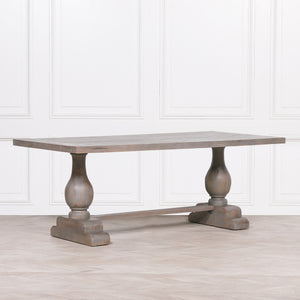 Wooden Rustic Rectangular Dining Table 210cm – view 3