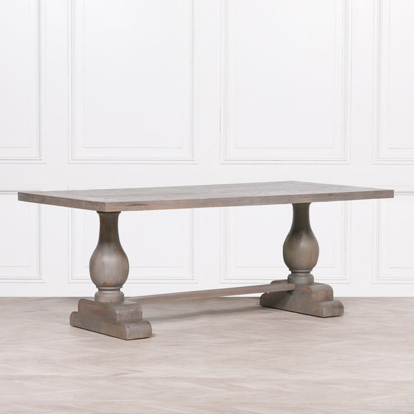 Wooden Rustic Rectangular Dining Table 210cm – view 3