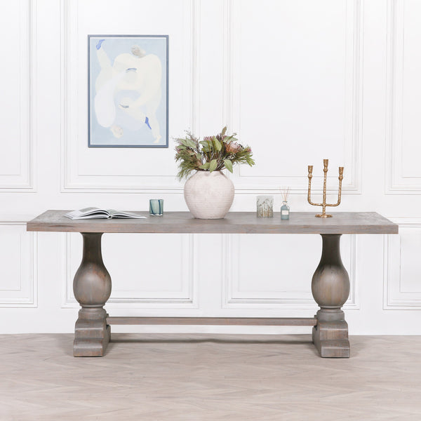 Wooden Rustic Rectangular Dining Table 210cm – view 2