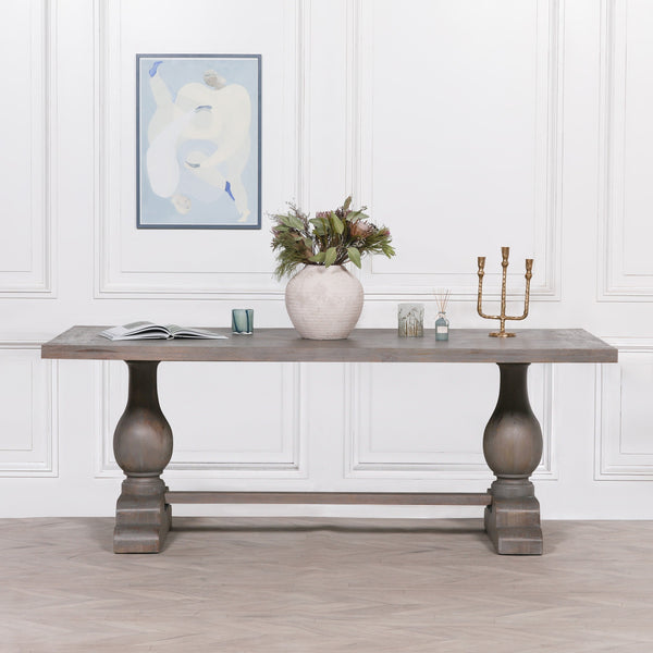 Wooden Rustic Rectangular Dining Table 210cm – view 6
