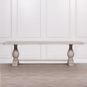 Blanche Wood Rustic Rectangular Dining Table 260cm – view 5