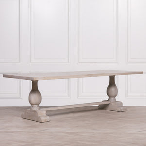 Blanche Wood Rustic Rectangular Dining Table 260cm – view 4