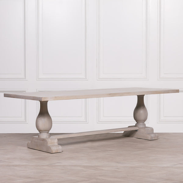Blanche Wood Rustic Rectangular Dining Table 260cm – view 4