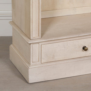 Blanche Wooden Rustic Single Open Bookcase with Drawers – view 7
