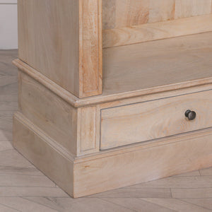 Blanche Wooden Rustic Single Open Bookcase with Drawers – view 12
