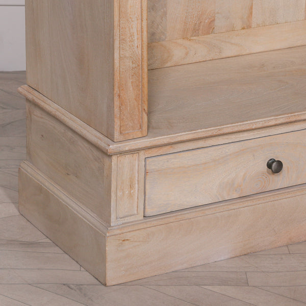 Blanche Wooden Rustic Single Open Bookcase with Drawers – view 12