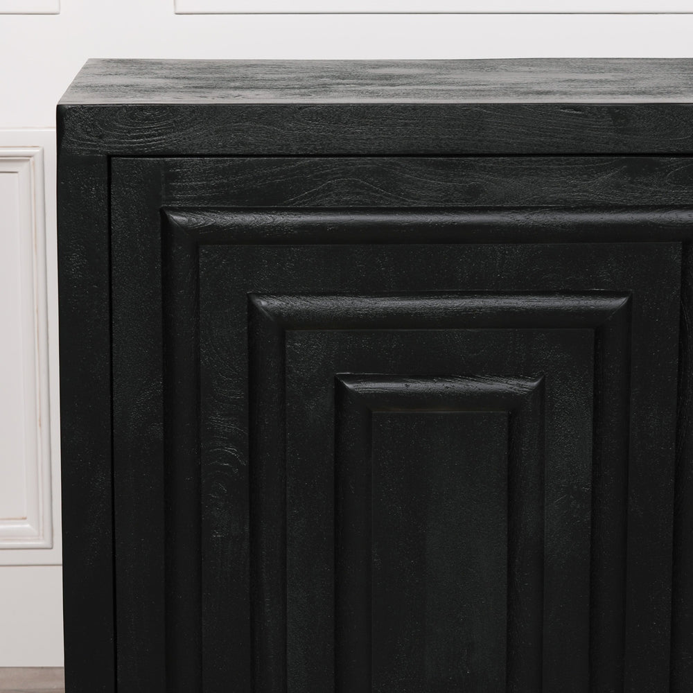 Black Wooden Contemporary Sideboard – view 1