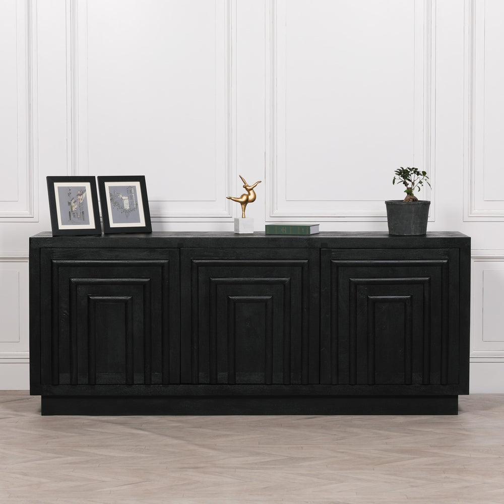 Black Wooden Contemporary Sideboard – view 1