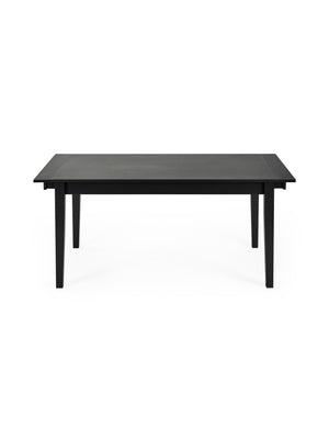Knoxley Black Oak Rectangular 173-251cm Extending Dining Table - Living with Luxury