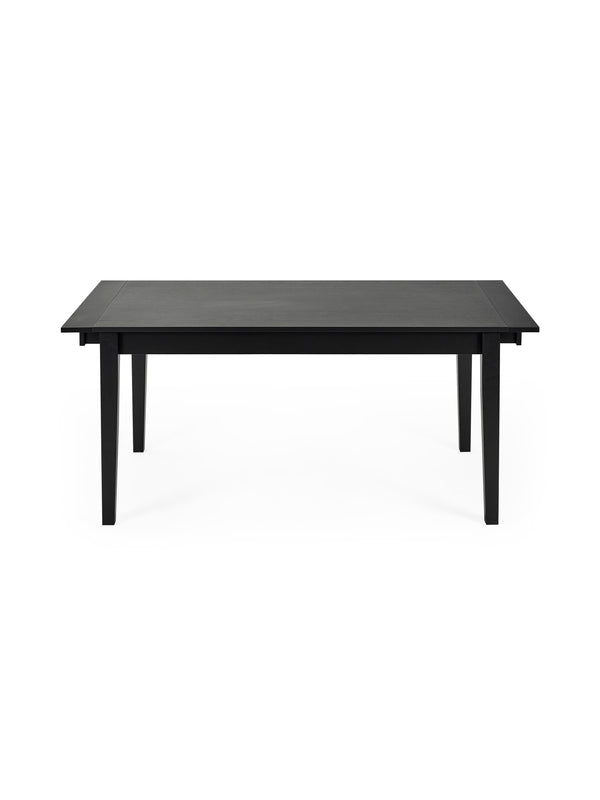 Knoxley Black Oak Rectangular 173-251cm Extending Dining Table - Living with Luxury