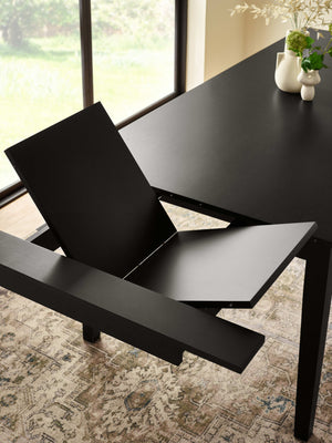 Knoxley Black Oak Rectangular 173-251cm Extending Dining Table - Living with Luxury