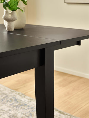 Knoxley Black Oak Rectangular 173-251cm Extending Dining Table - Living with Luxury