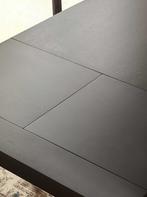 Knoxley Black Oak Rectangular 173-251cm Extending Dining Table - Living with Luxury