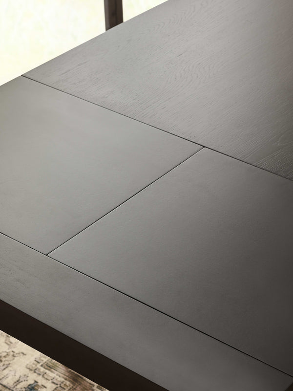 Knoxley Black Oak Rectangular 173-251cm Extending Dining Table - Living with Luxury