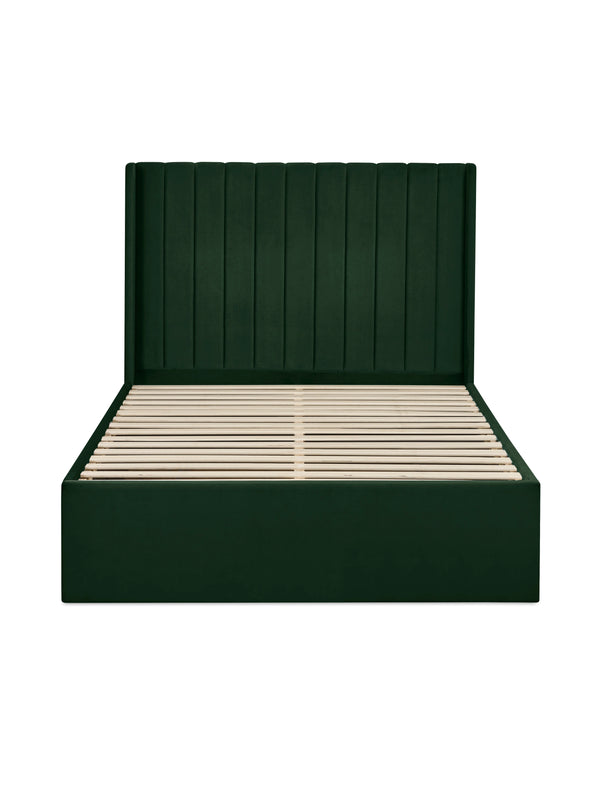 Leila Bottle Green Dual Storage Door 150cm Kingsize Bed - Living with Luxury