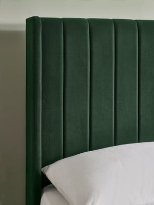 Leila Bottle Green Dual Storage Door 150cm Kingsize Bed - Living with Luxury