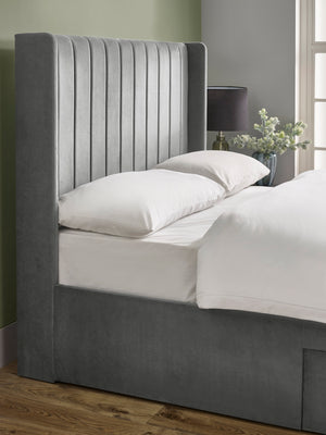 Leila Bottle Green Dual Storage Door 150cm Kingsize Bed - Living with Luxury