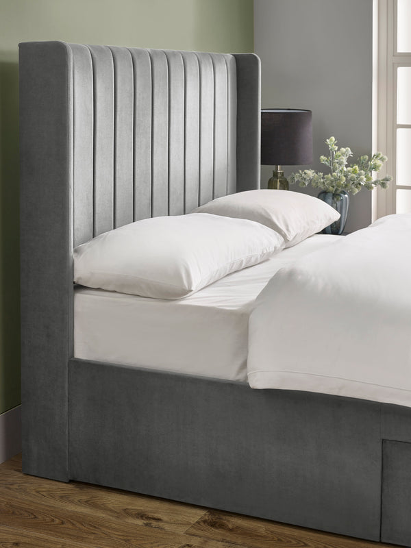 Leila Bottle Green Dual Storage Door 150cm Kingsize Bed - Living with Luxury