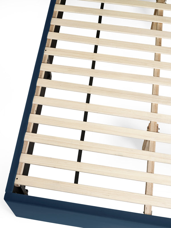 Leila Royal Blue Dual Storage Door 150cm Kingsize Bed - Living with Luxury