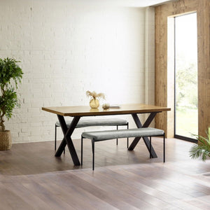 Leonie Bench Grey - Living with Luxury