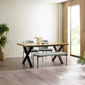 Leonie Bench Grey - Living with Luxury