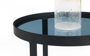LOFT LAMP TABLE - SMOKED GLASS - Living with Luxury