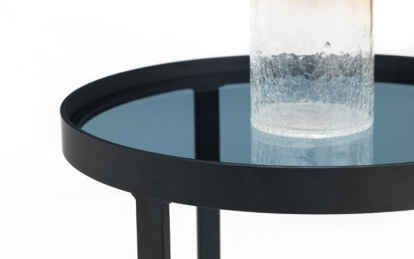 LOFT LAMP TABLE - SMOKED GLASS - Living with Luxury