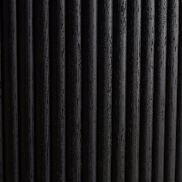 Louis Black Fluted Round Dining Table - Living with Luxury