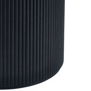 Louis Black Fluted Round Dining Table - Living with Luxury