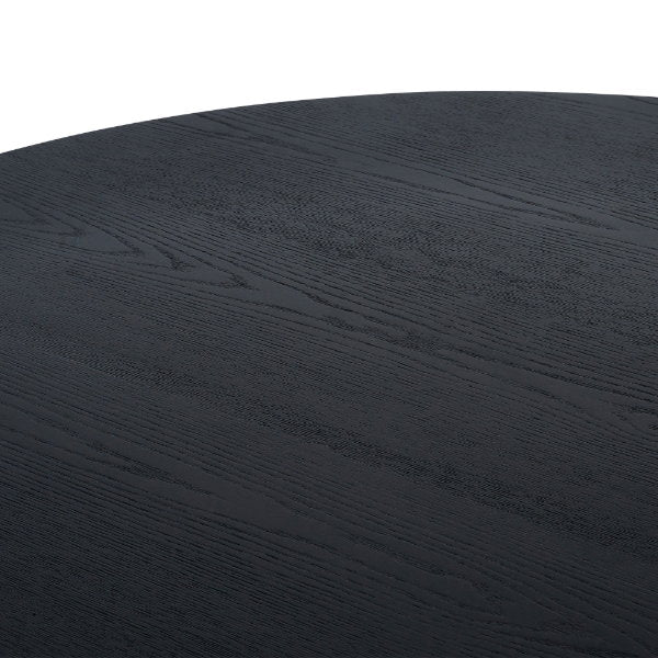Louis Black Fluted Round Dining Table - Living with Luxury