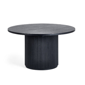 Louis Black Fluted Round Coffee Table - Living with Luxury