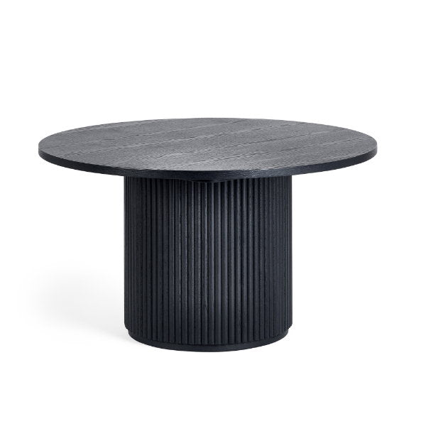 Louis Black Fluted Round Coffee Table - Living with Luxury