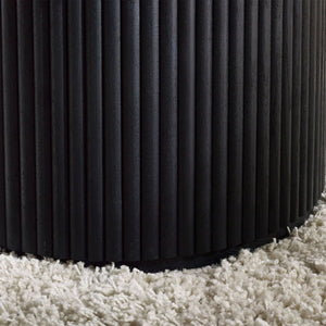 Louis Black Fluted Round Coffee Table - Living with Luxury