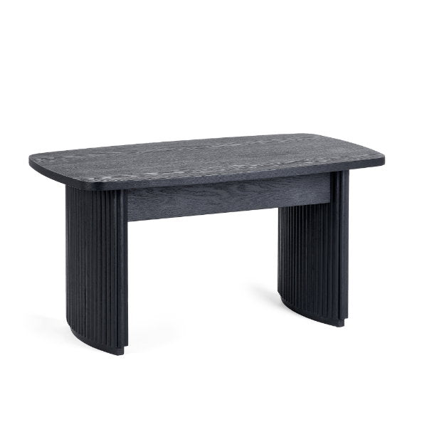 Louis Black Fluted Compact Coffee Table - Living with Luxury