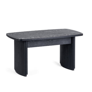 Louis Black Fluted Compact Coffee Table - Living with Luxury