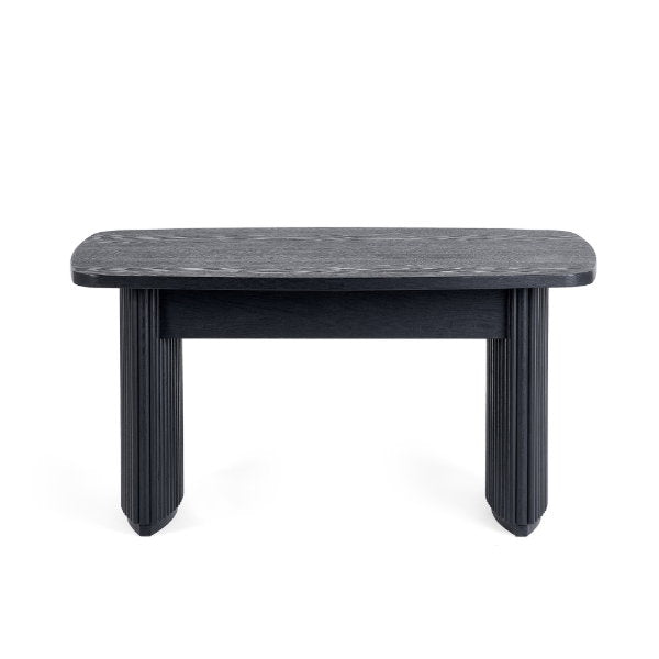 Louis Black Fluted Compact Coffee Table - Living with Luxury