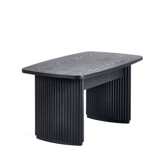 Louis Black Fluted Compact Coffee Table - Living with Luxury