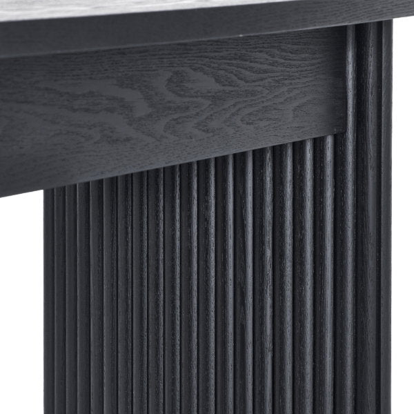 Louis Black Fluted Compact Coffee Table - Living with Luxury