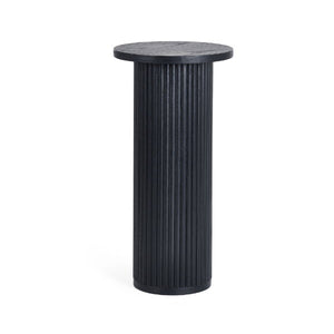 Louis Black Fluted Drinks Table - Living with Luxury