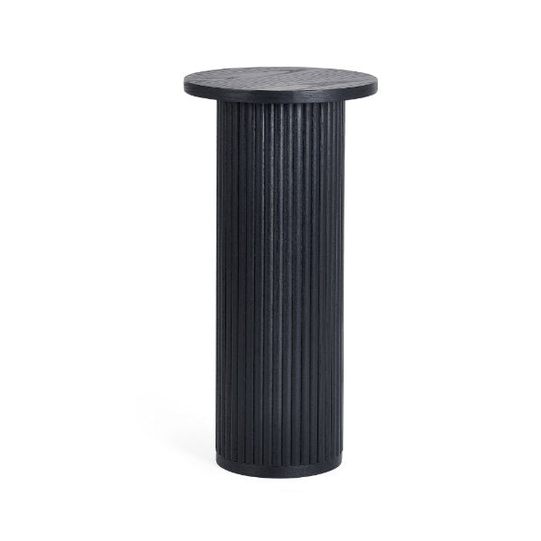Louis Black Fluted Drinks Table - Living with Luxury