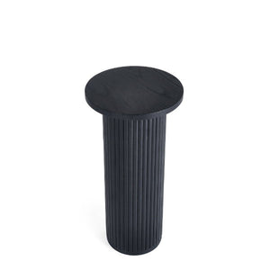 Louis Black Fluted Drinks Table - Living with Luxury
