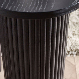 Louis Black Fluted Drinks Table - Living with Luxury
