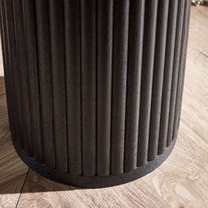 Louis Black Fluted Drinks Table - Living with Luxury
