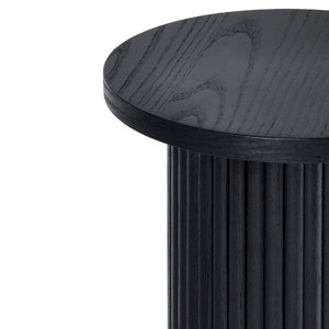 Louis Black Fluted Drinks Table - Living with Luxury
