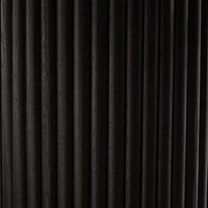 Louis Black Fluted Side Table With Door - Living with Luxury
