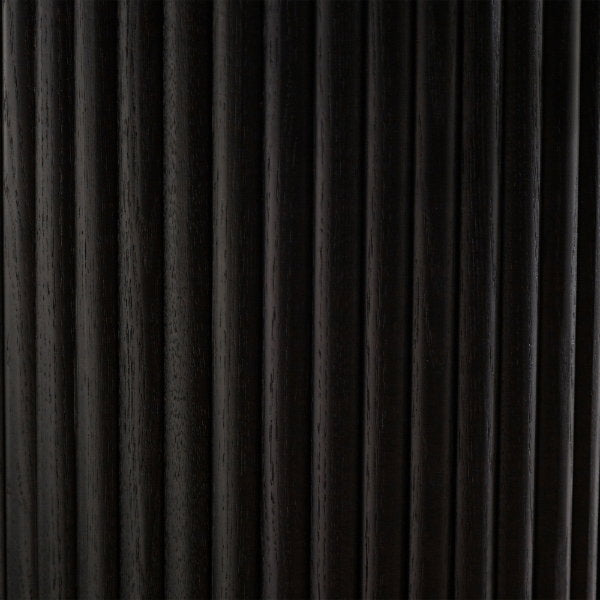 Louis Black Fluted Side Table With Door - Living with Luxury