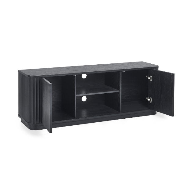 Louis Black Fluted Tv Unit - Living with Luxury