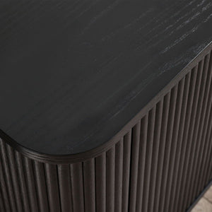 Louis Black Fluted Tv Unit - Living with Luxury