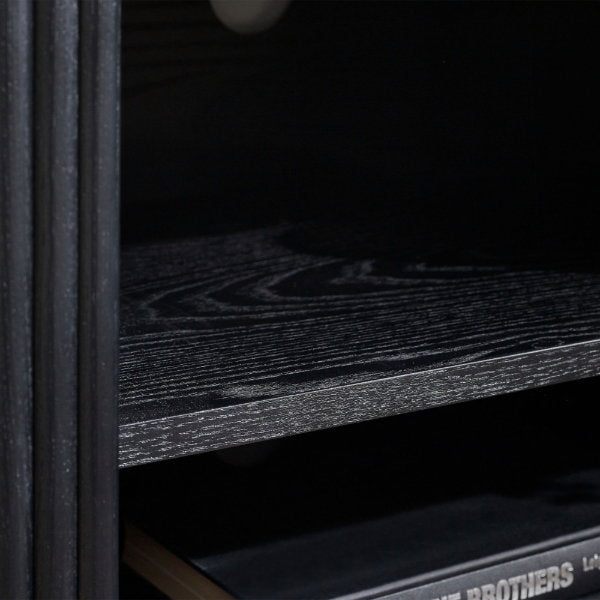 Louis Black Fluted Tv Unit - Living with Luxury