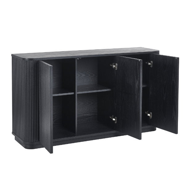 Louis Black Fluted Sideboard - Living with Luxury